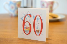 Hand drawn 60th birthday card