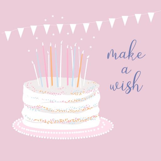 BG41 Pink Make a Wish Cake